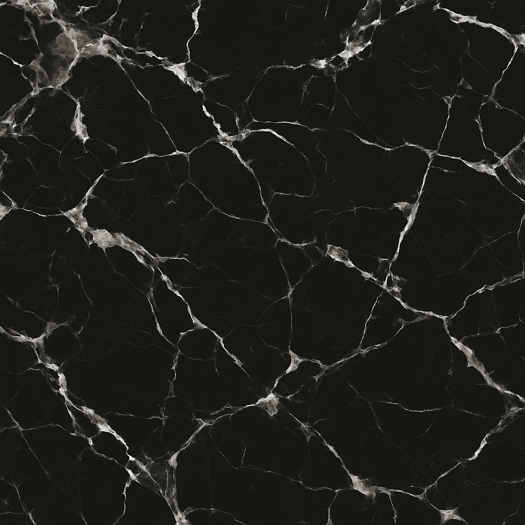 Galaxy Storm self-adhesive vinyl wrap with black marble and white veining